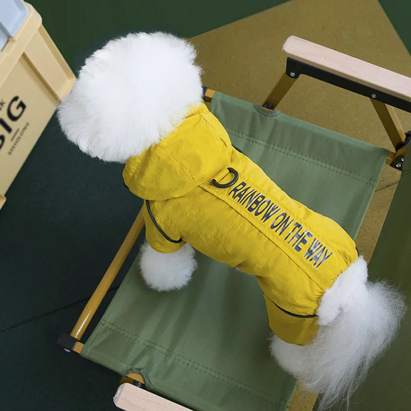 Rainbow on the way Winter Warm Dog Jumpsuit Waterproof for small dogs