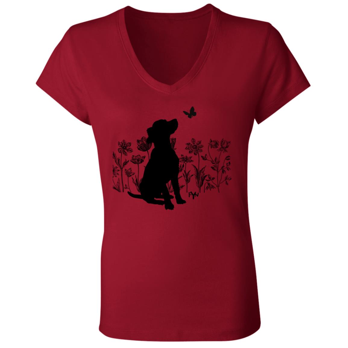 Garden dog Ladies' Jersey V-Neck T-Shirt