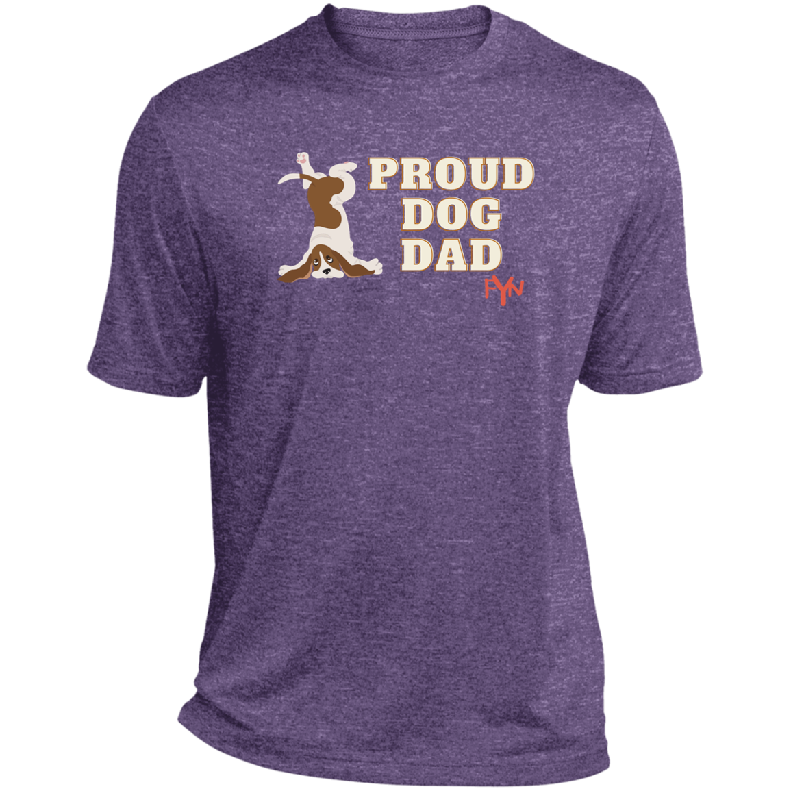 Proud Dog Dad Mens Heather Performance Tee