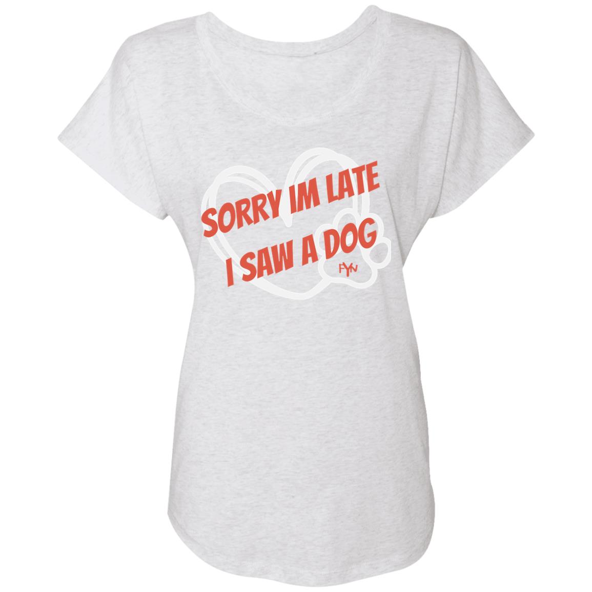 Sorry im late Ladies' Triblend Dolman Sleeve