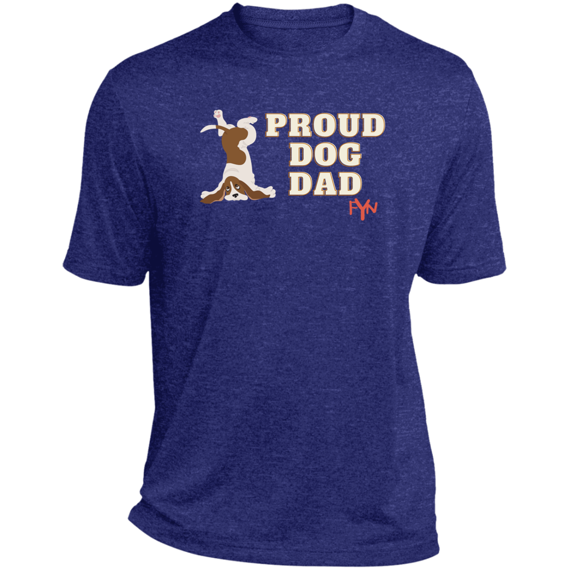 Proud Dog Dad Mens Heather Performance Tee