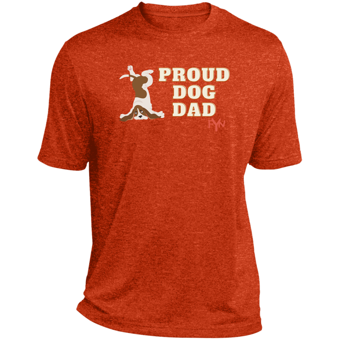 Proud Dog Dad Mens Heather Performance Tee