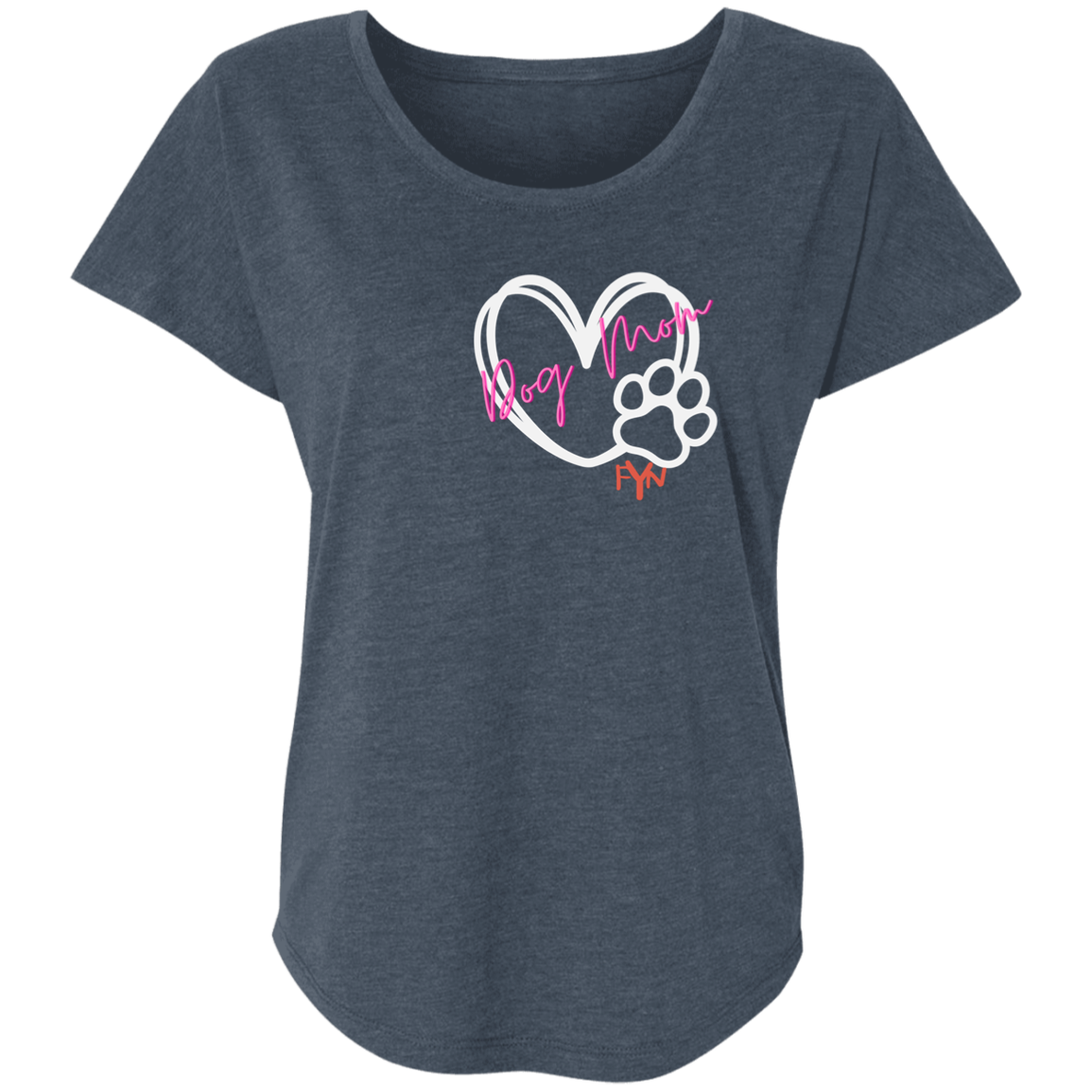 Dog Mom Ladies' Triblend Dolman Sleeve