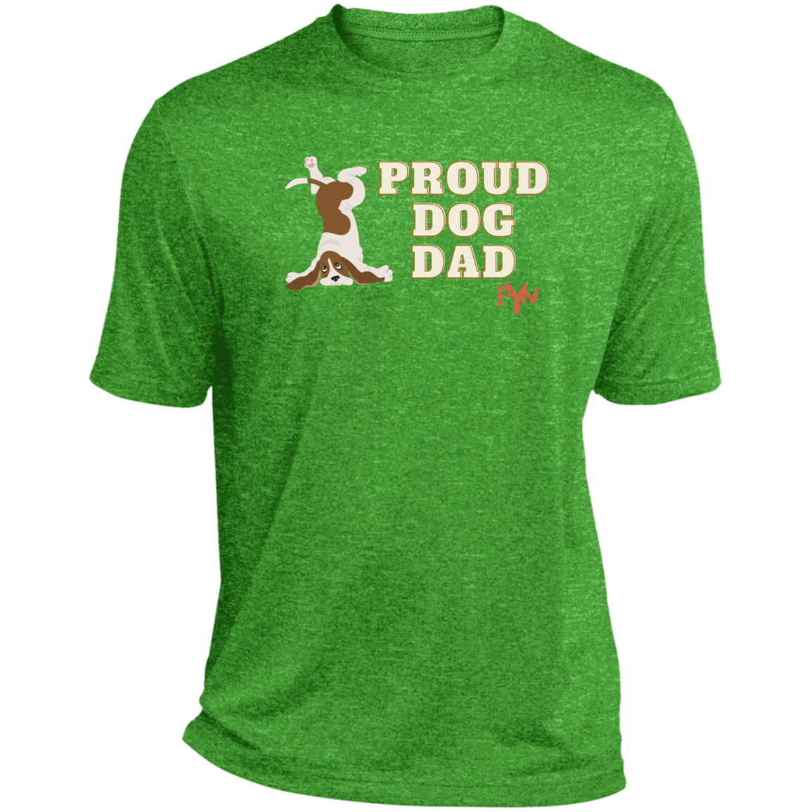 Proud Dog Dad Mens Heather Performance Tee