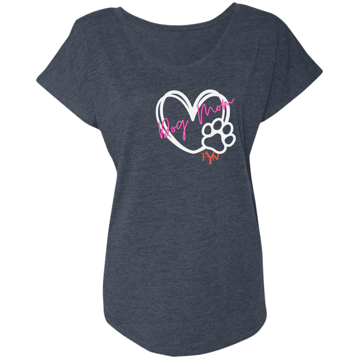Dog Mom Ladies' Triblend Dolman Sleeve