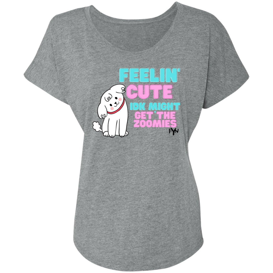 Feeling Cute Zoomies Ladies' Triblend Dolman Sleeve