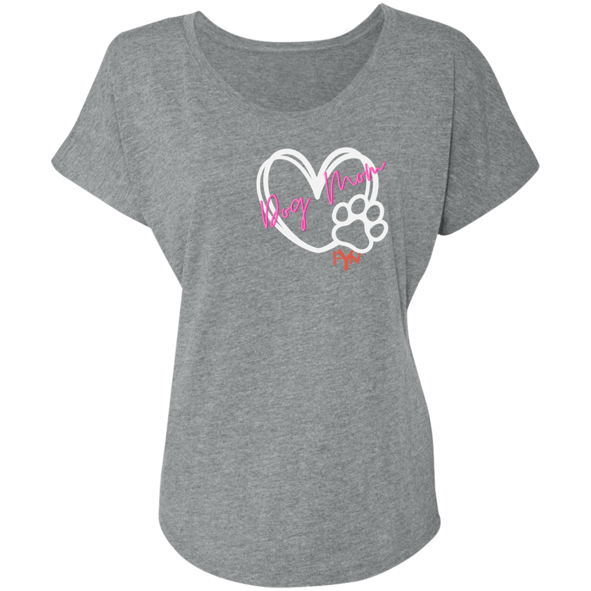 Dog Mom Ladies' Triblend Dolman Sleeve