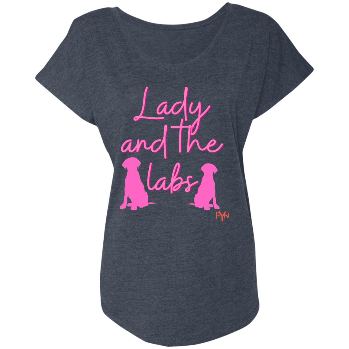 lady and the labs Ladies' Triblend Dolman Sleeve