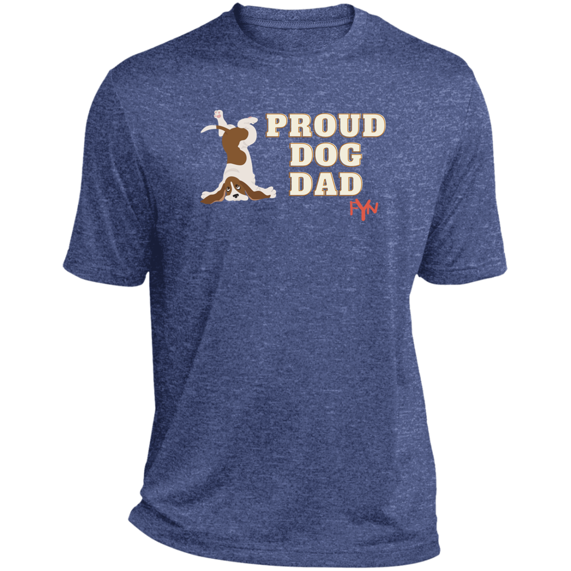 Proud Dog Dad Mens Heather Performance Tee