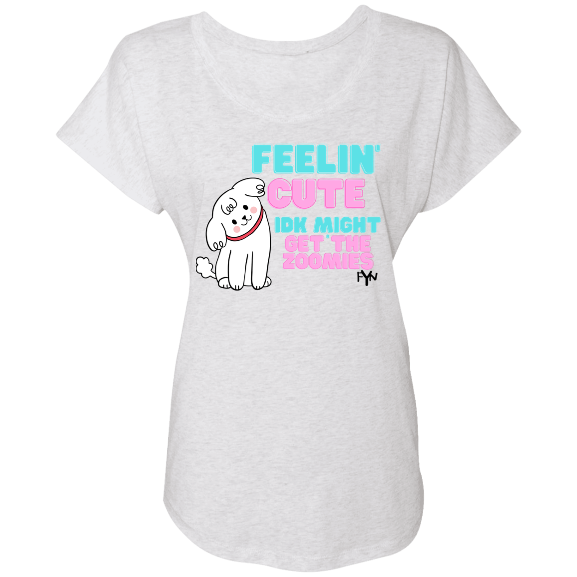 Feeling Cute Zoomies Ladies' Triblend Dolman Sleeve