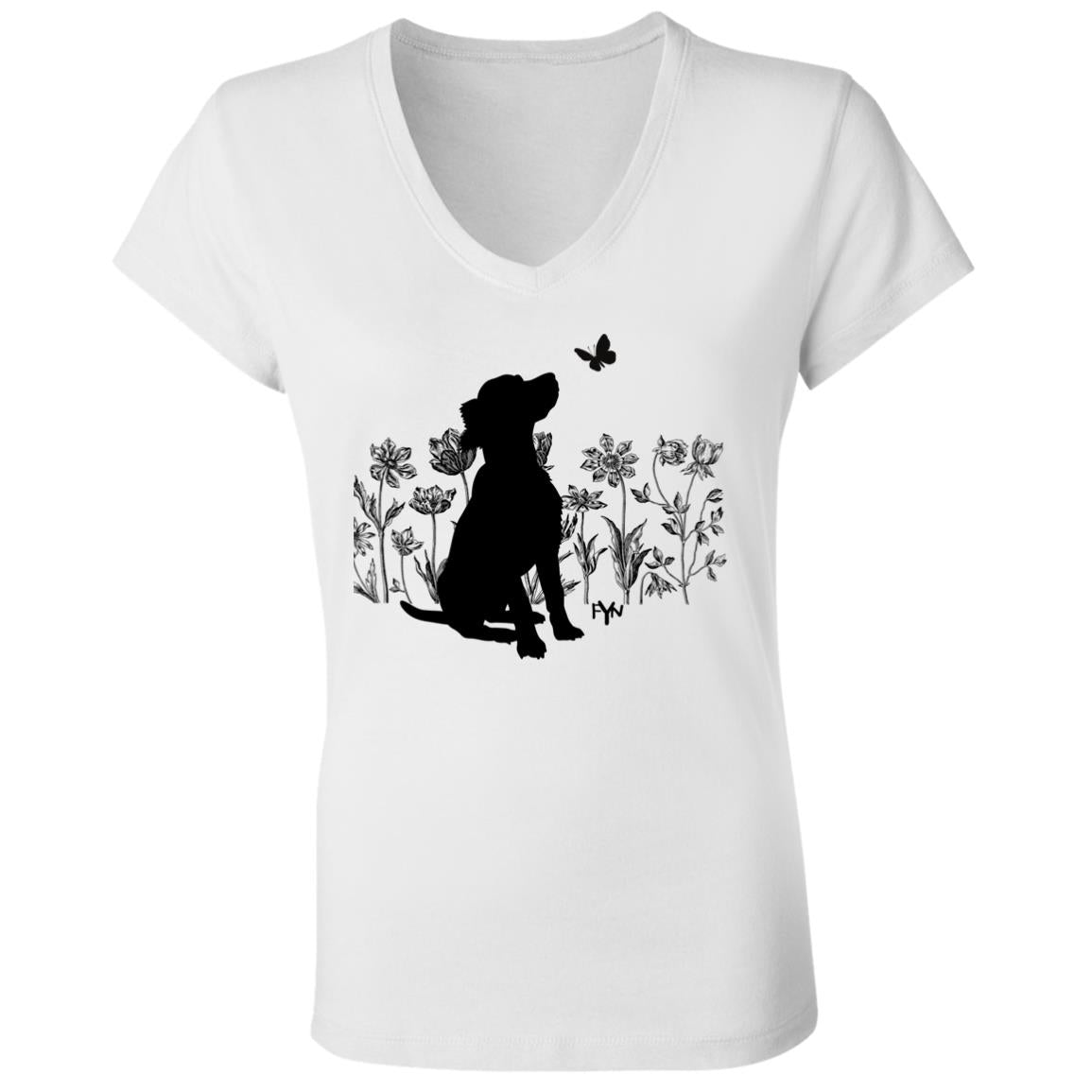 Garden dog Ladies' Jersey V-Neck T-Shirt