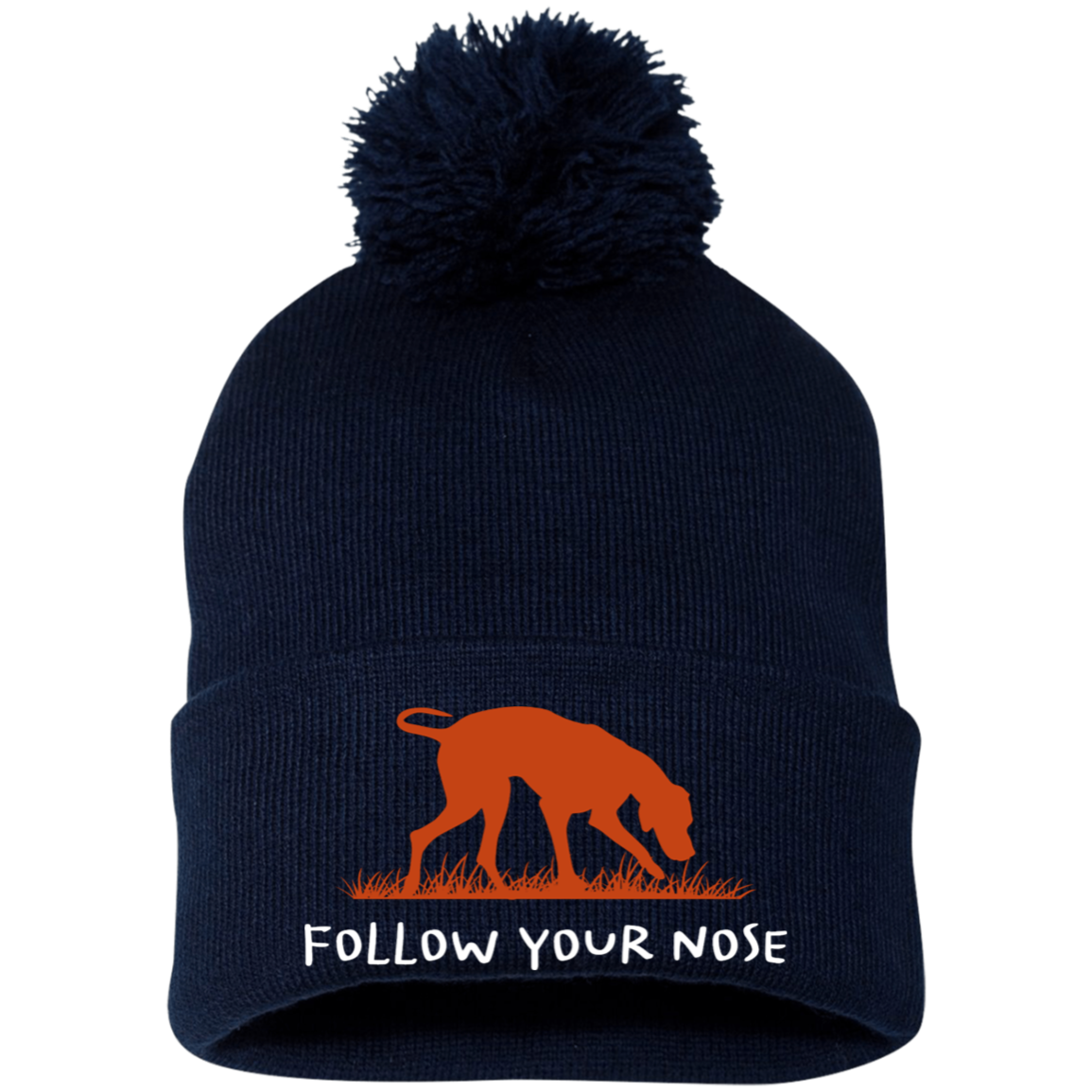 FYN Embroidered Pom Pom Knit Cap