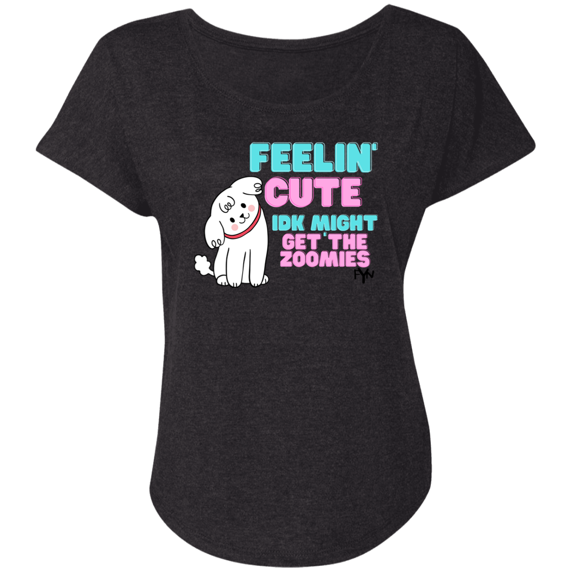 Feeling Cute Zoomies Ladies' Triblend Dolman Sleeve