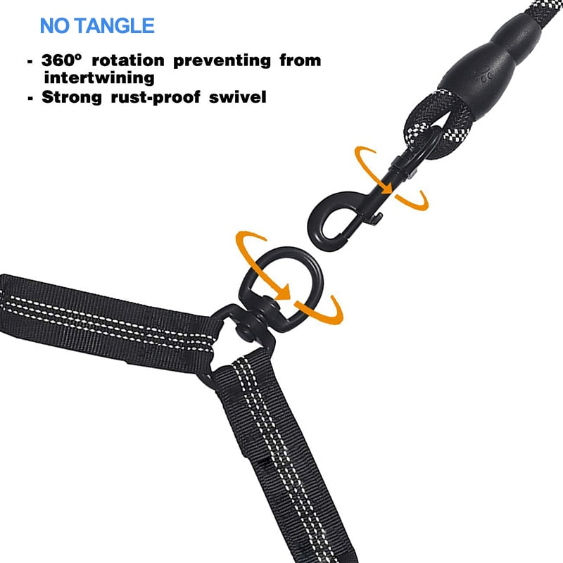 Leash 2 way Rope swivel Reflective