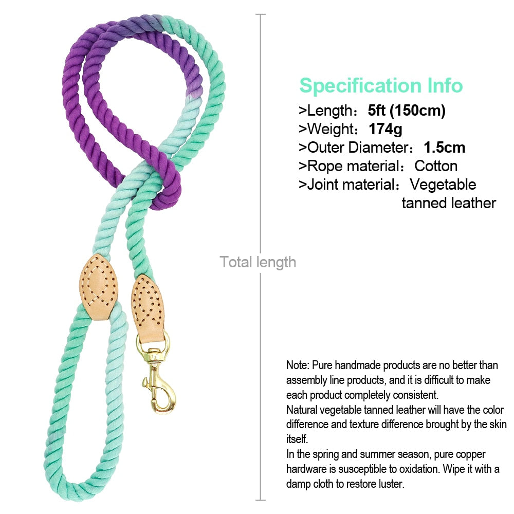 Leash Braided Clip rope 150cm long