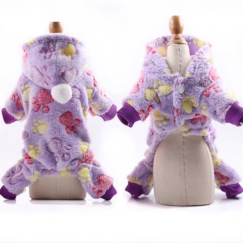 Warm Winter Pajamas Fleece Jumpsuit
