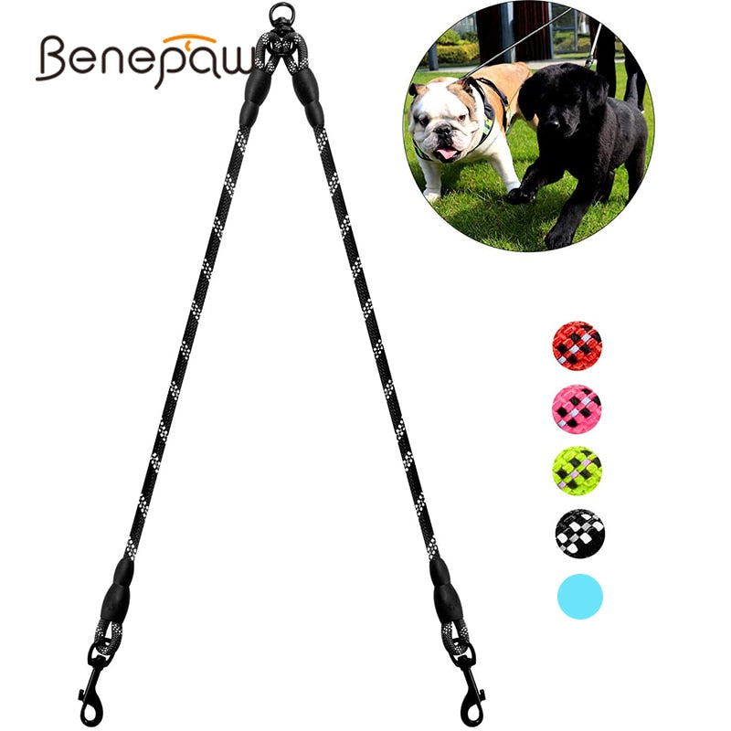 Leash Duuble Coupler Connecter Reflective