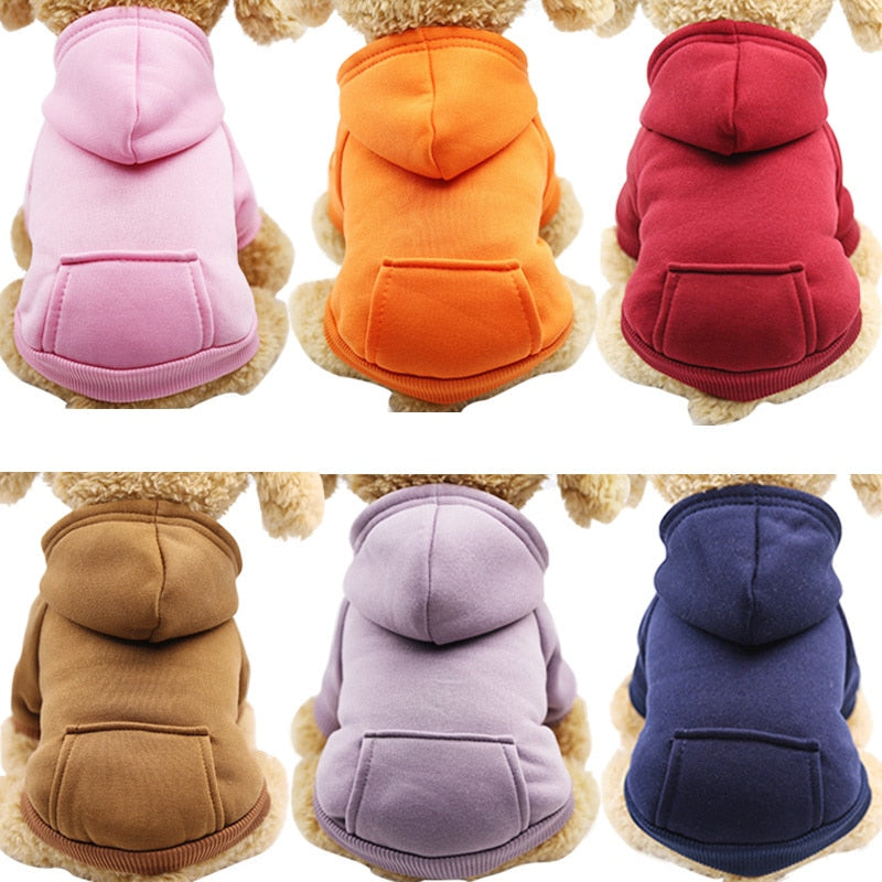 Hoodies solid color small dogs