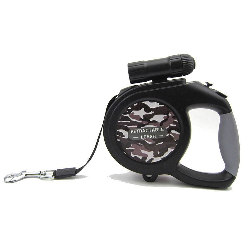 Leash retractable with Flashlight
