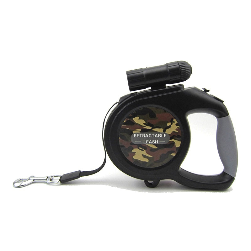 Leash retractable with Flashlight