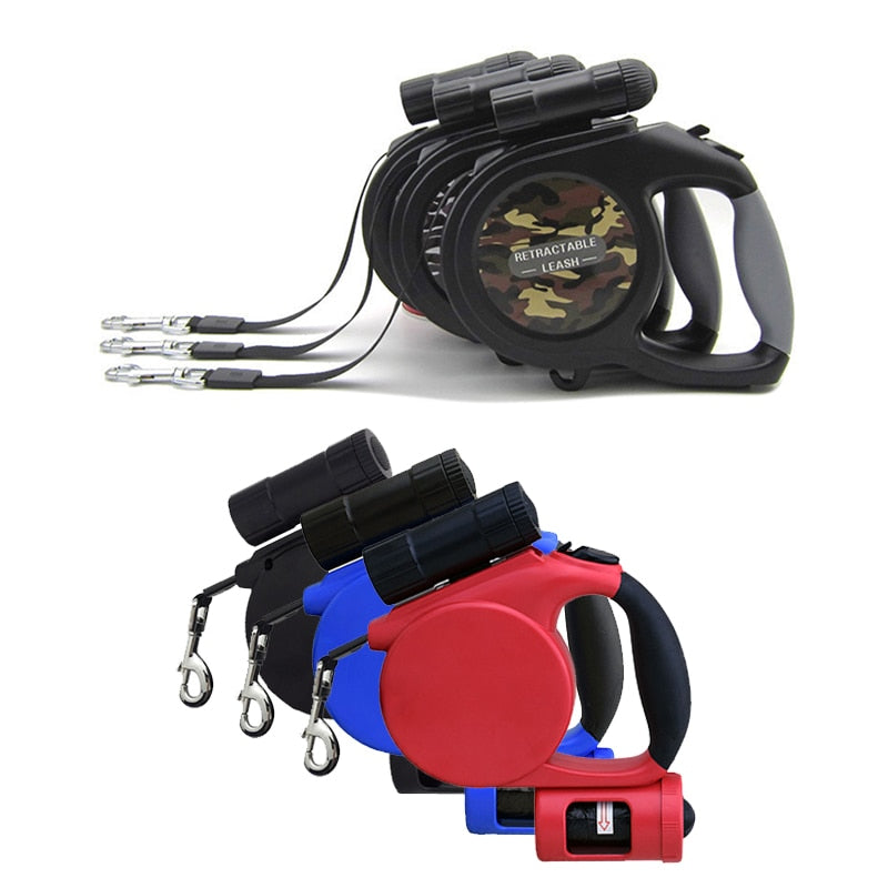 Leash retractable with Flashlight