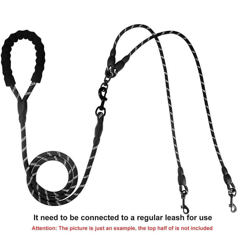 Leash Duuble Coupler Connecter Reflective