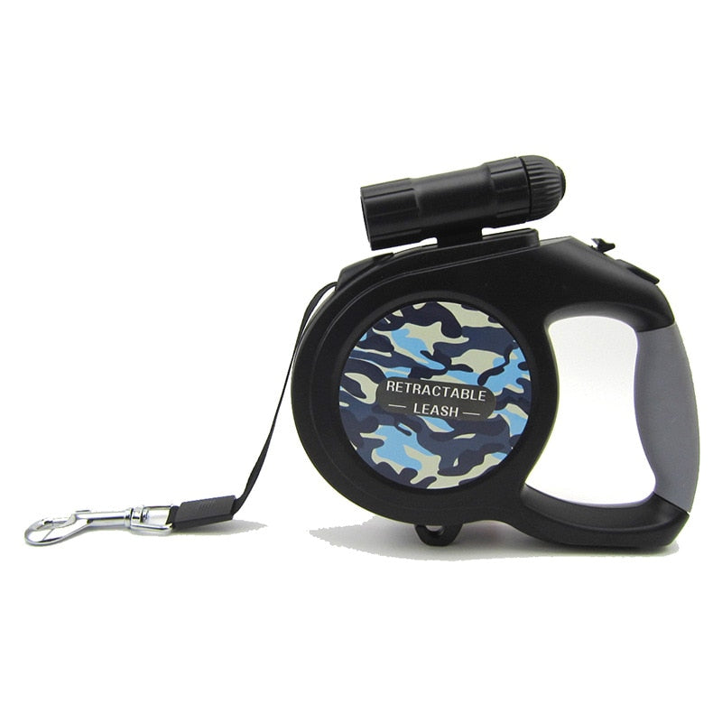 Leash retractable with Flashlight