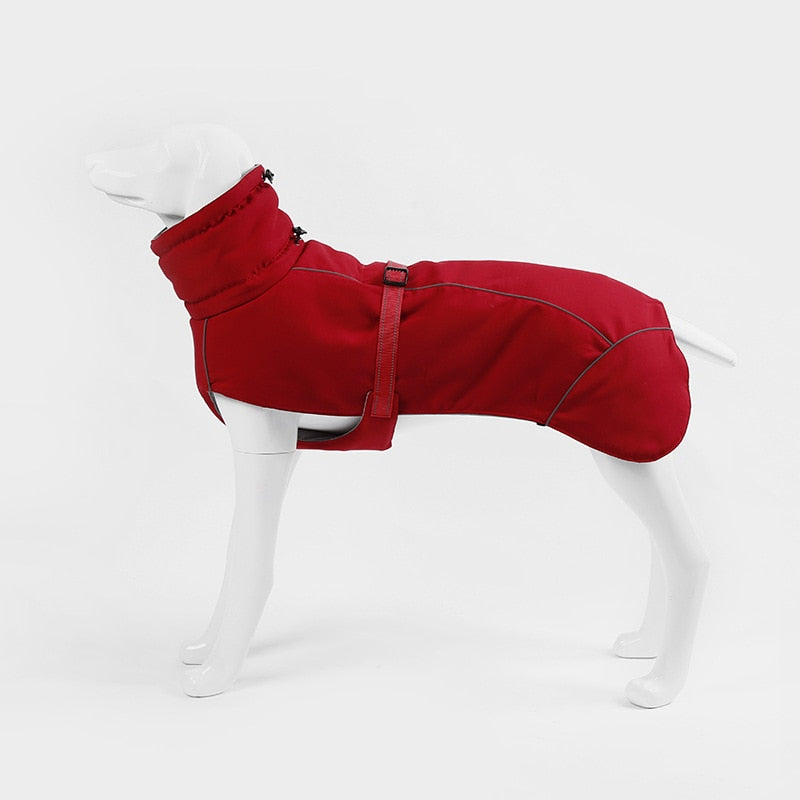 Winter warm coat covers hips