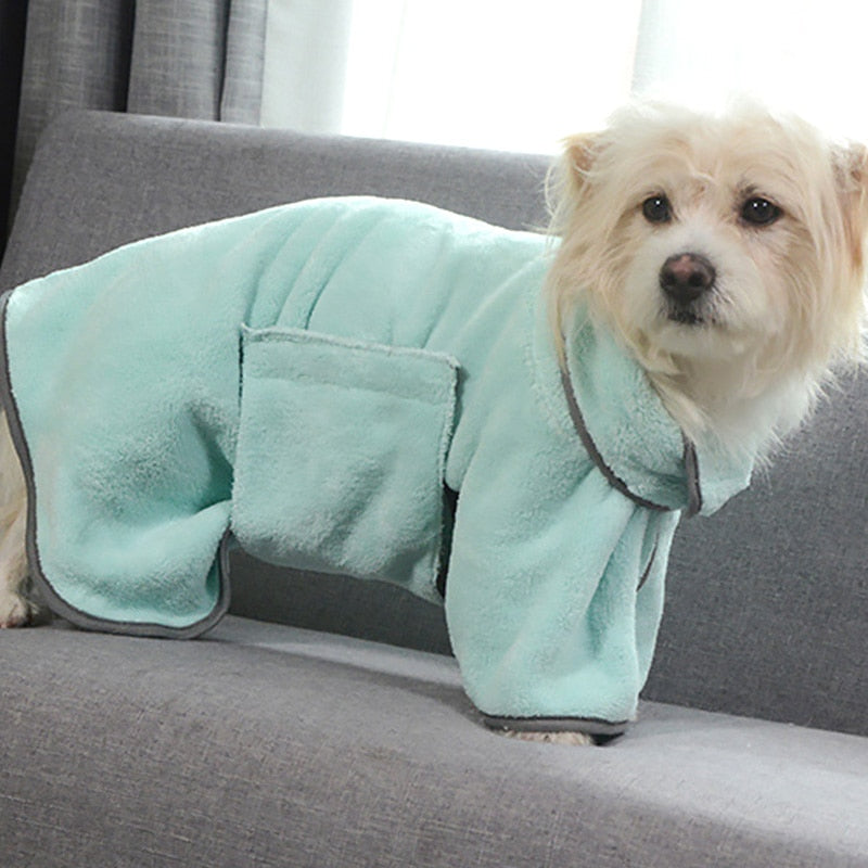 Microfiber Dog Bathrobe for Small-Medium Dogs