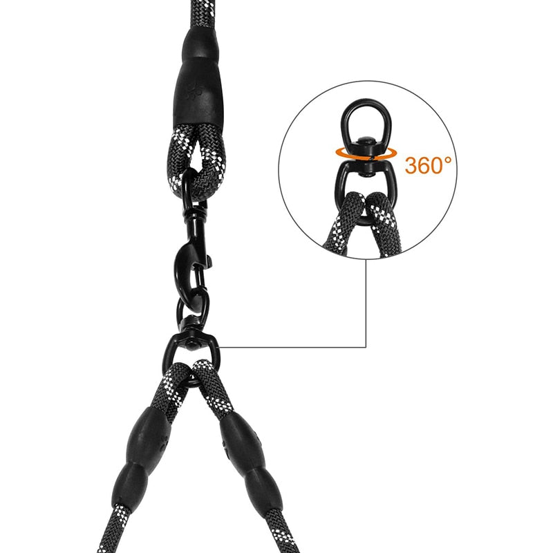 Leash Duuble Coupler Connecter Reflective