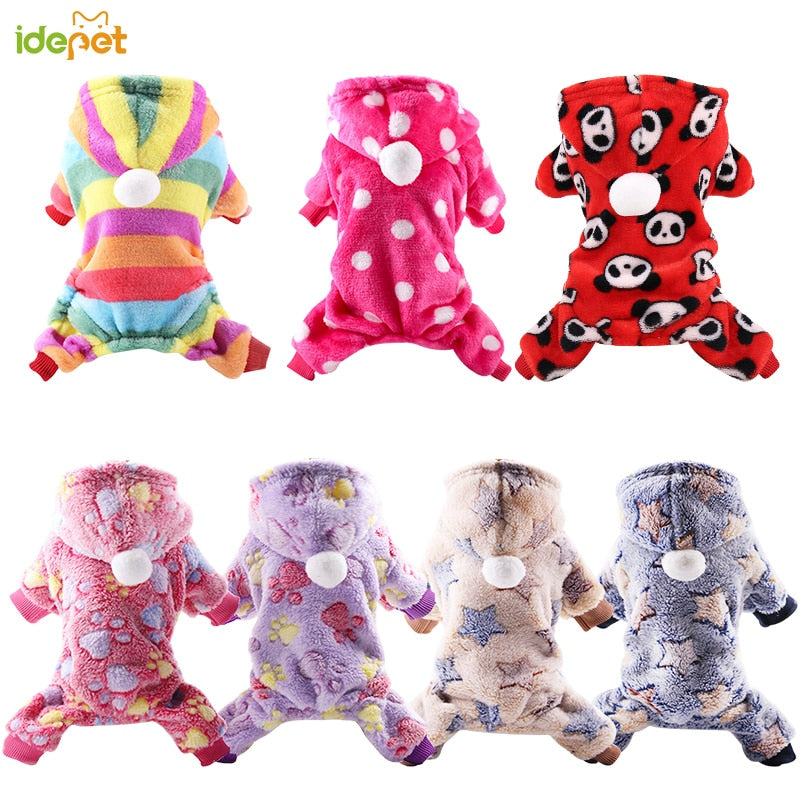 Warm Winter Pajamas Fleece Jumpsuit