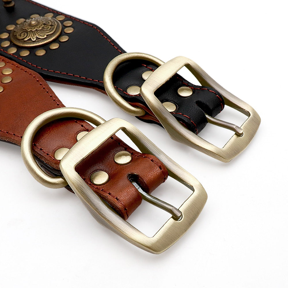 Collar Studded leather L/XL