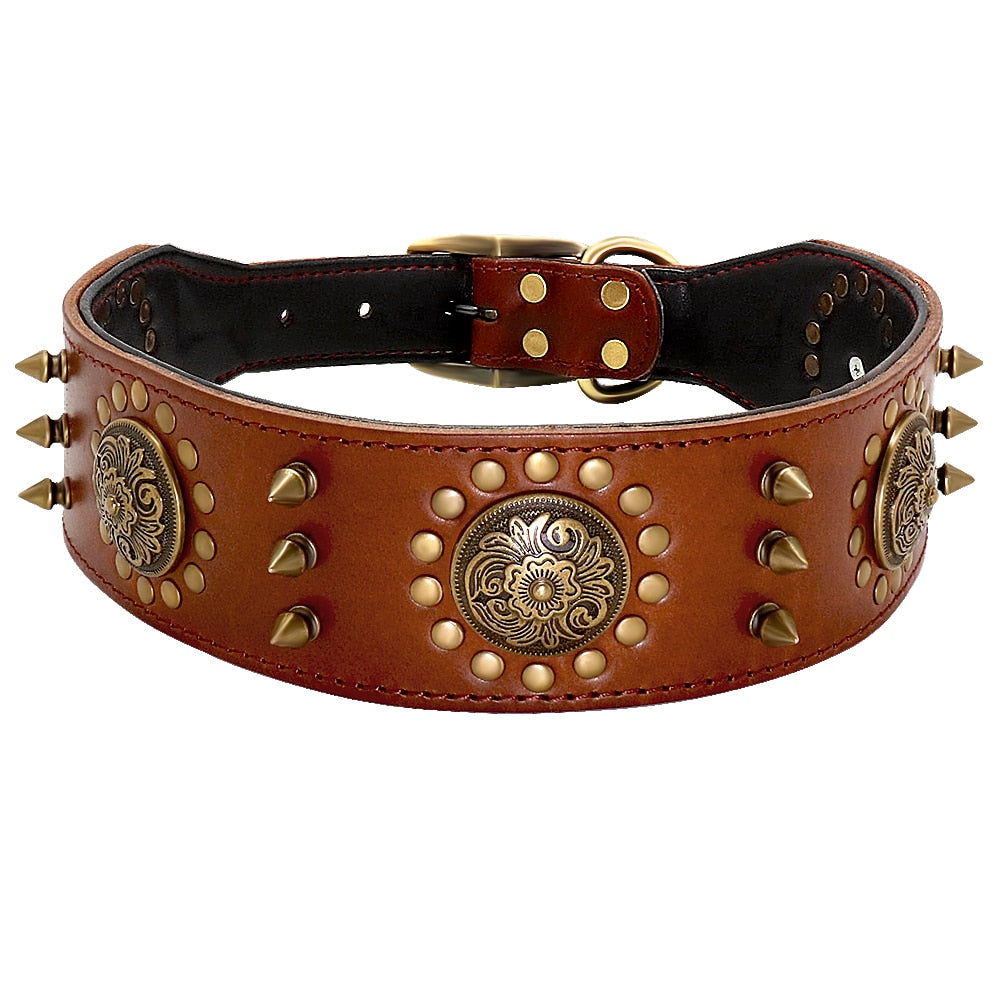 Collar Studded leather L/XL