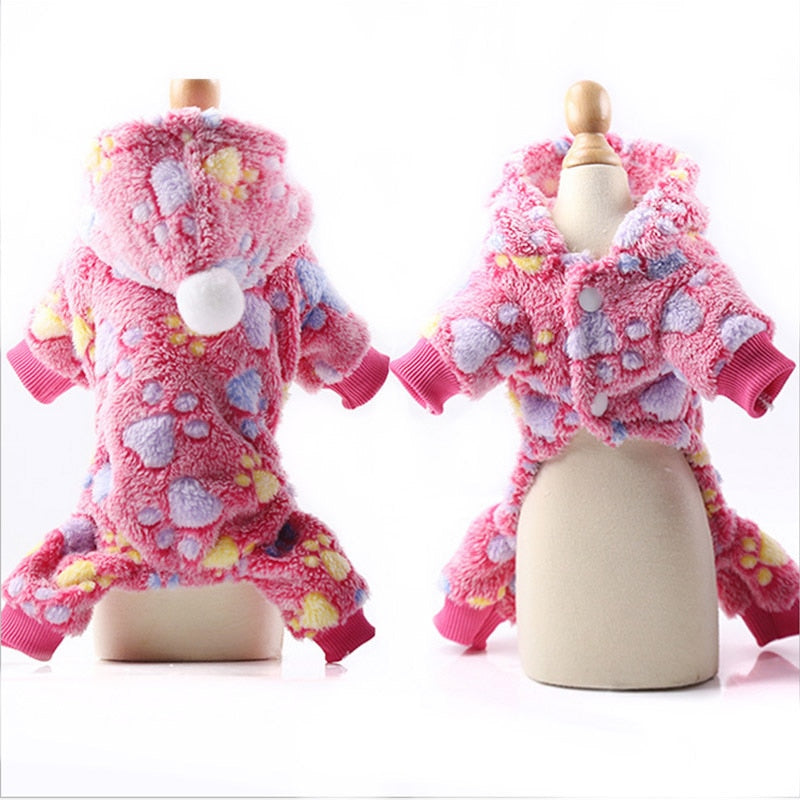 Warm Winter Pajamas Fleece Jumpsuit