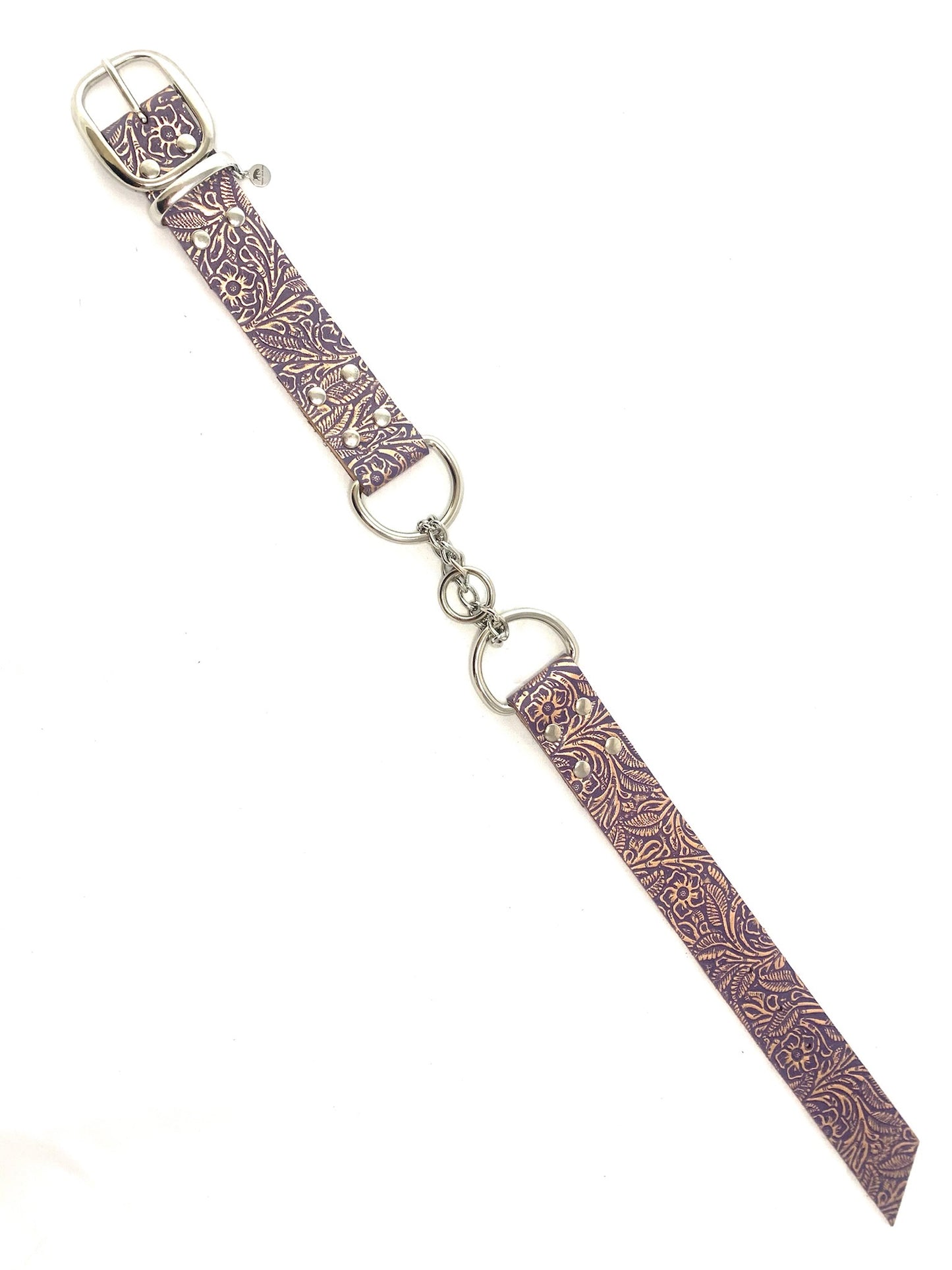 Leather Dog Collar | Purple Rain Collection | Reverse Martingale