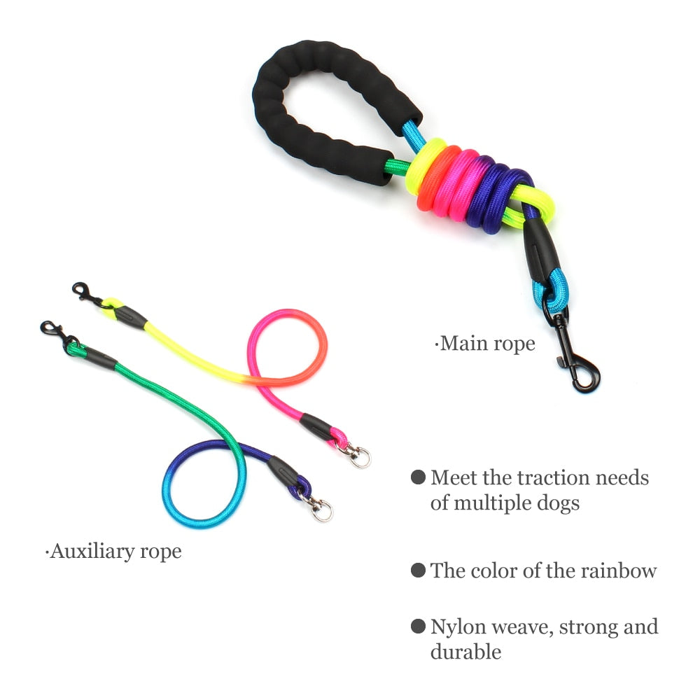 Leash 1-4 dog Rainbow Splitter
