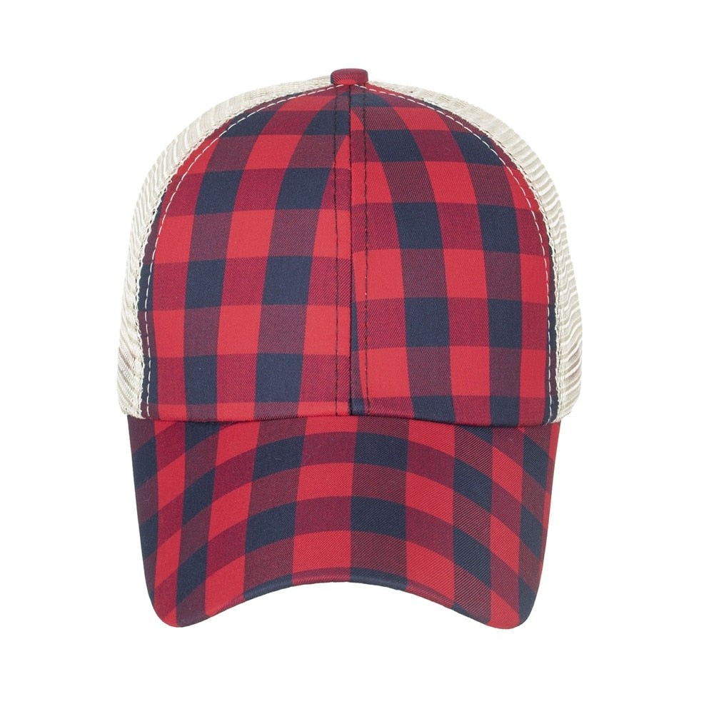 Ponytail Baseball Cap Criss Cross Snapback Hat