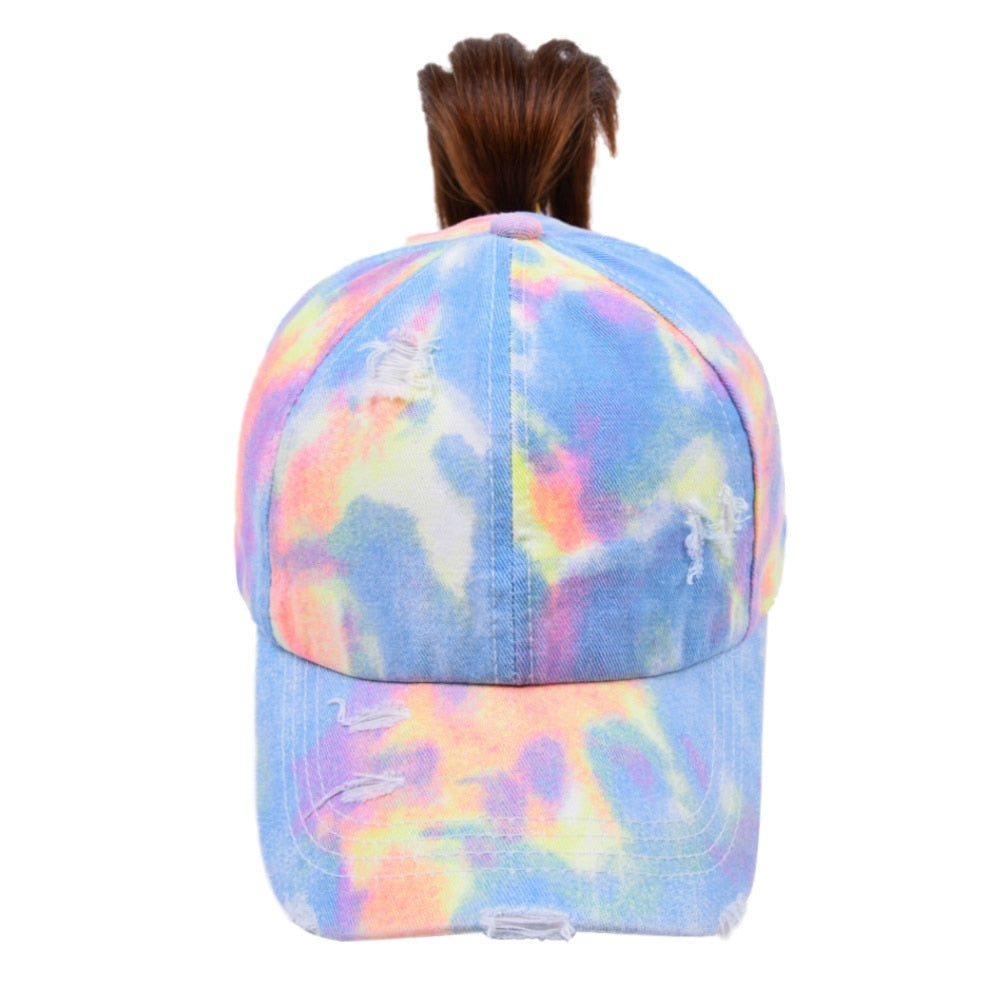 Ponytail Baseball Cap Criss Cross Snapback Hat