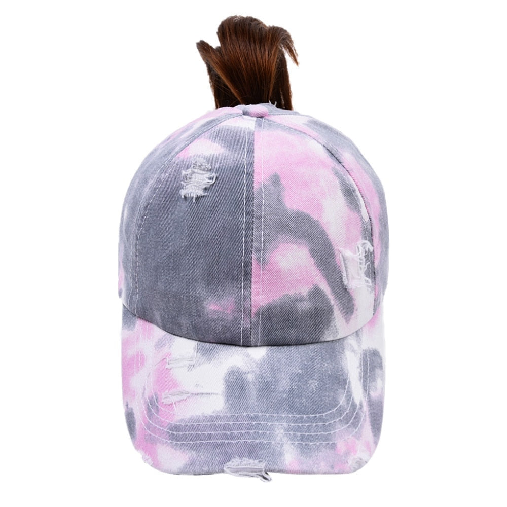 Ponytail Baseball Cap Criss Cross Snapback Hat