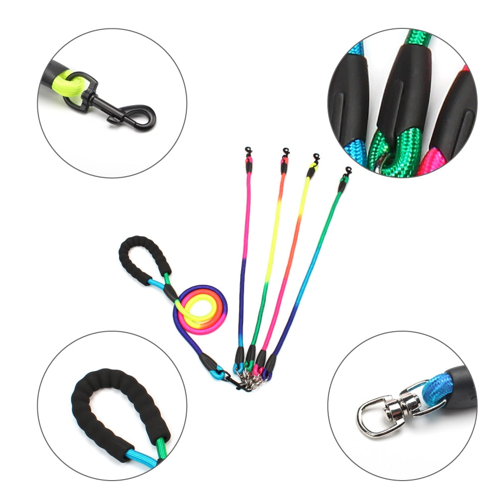 Leash 1-4 dog Rainbow Splitter