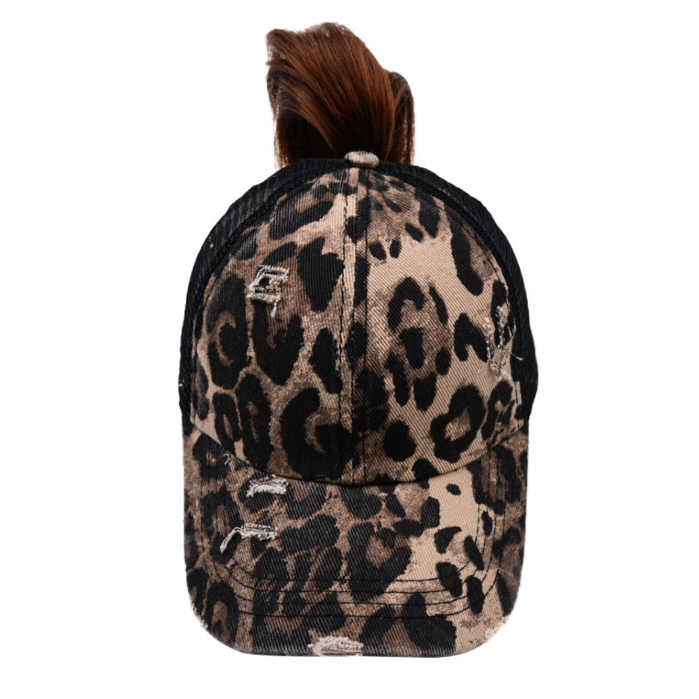 Ponytail Baseball Cap Criss Cross Snapback Hat
