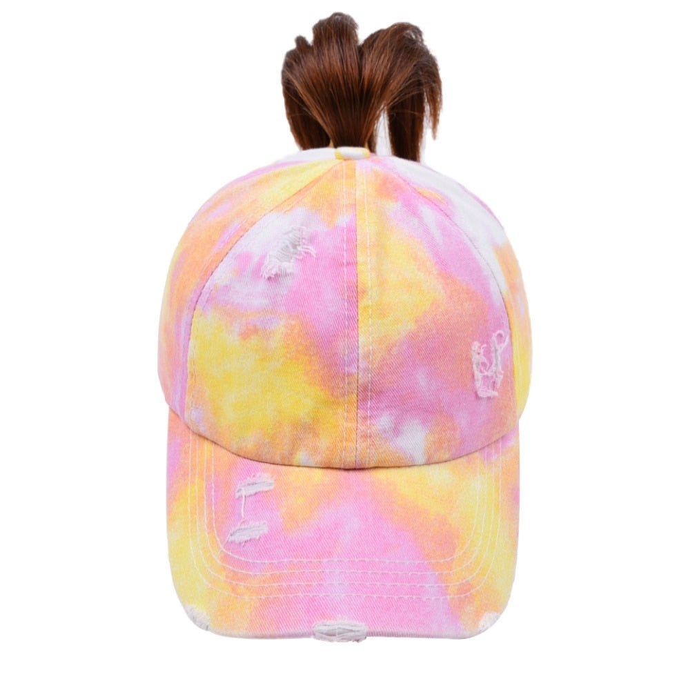 Ponytail Baseball Cap Criss Cross Snapback Hat