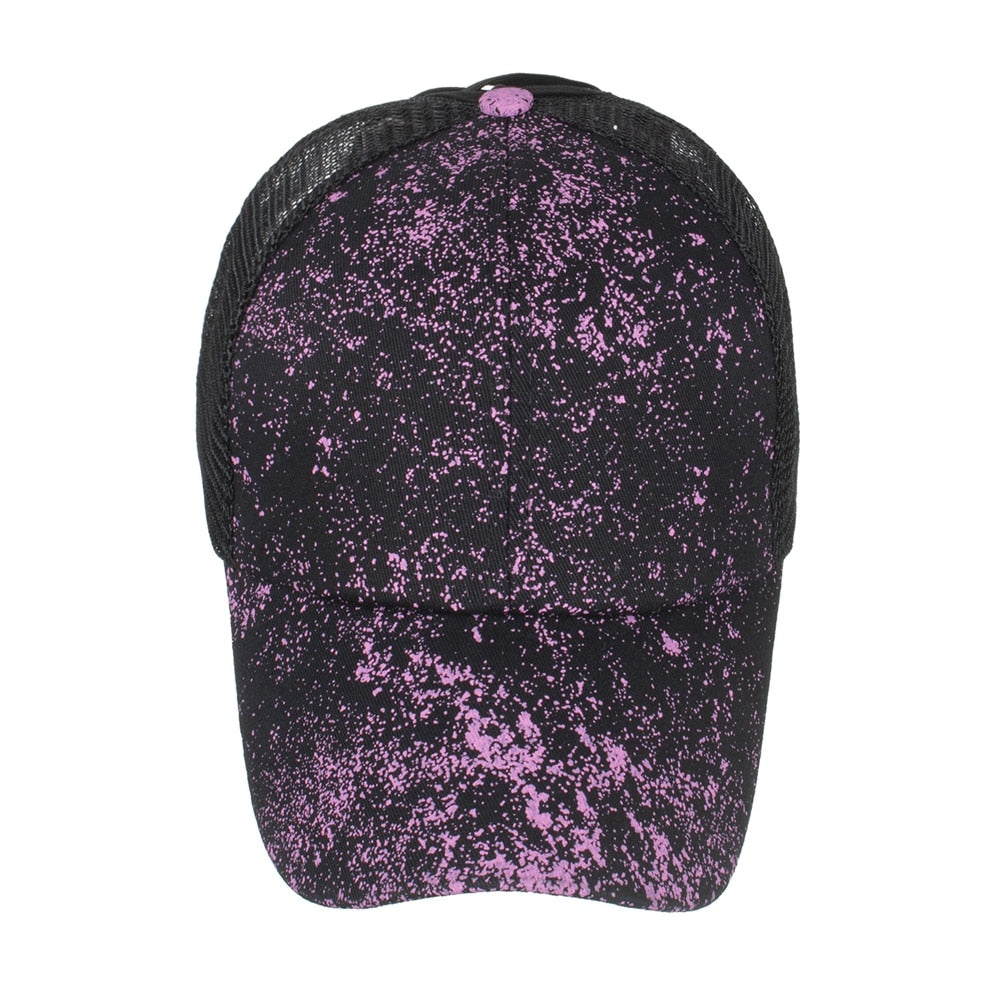 Ponytail Baseball Cap Criss Cross Snapback Hat