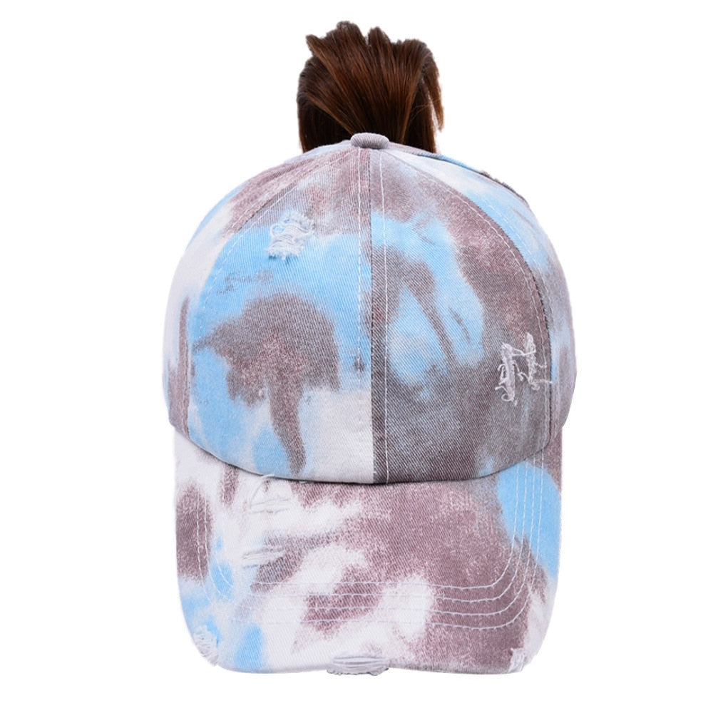 Ponytail Baseball Cap Criss Cross Snapback Hat