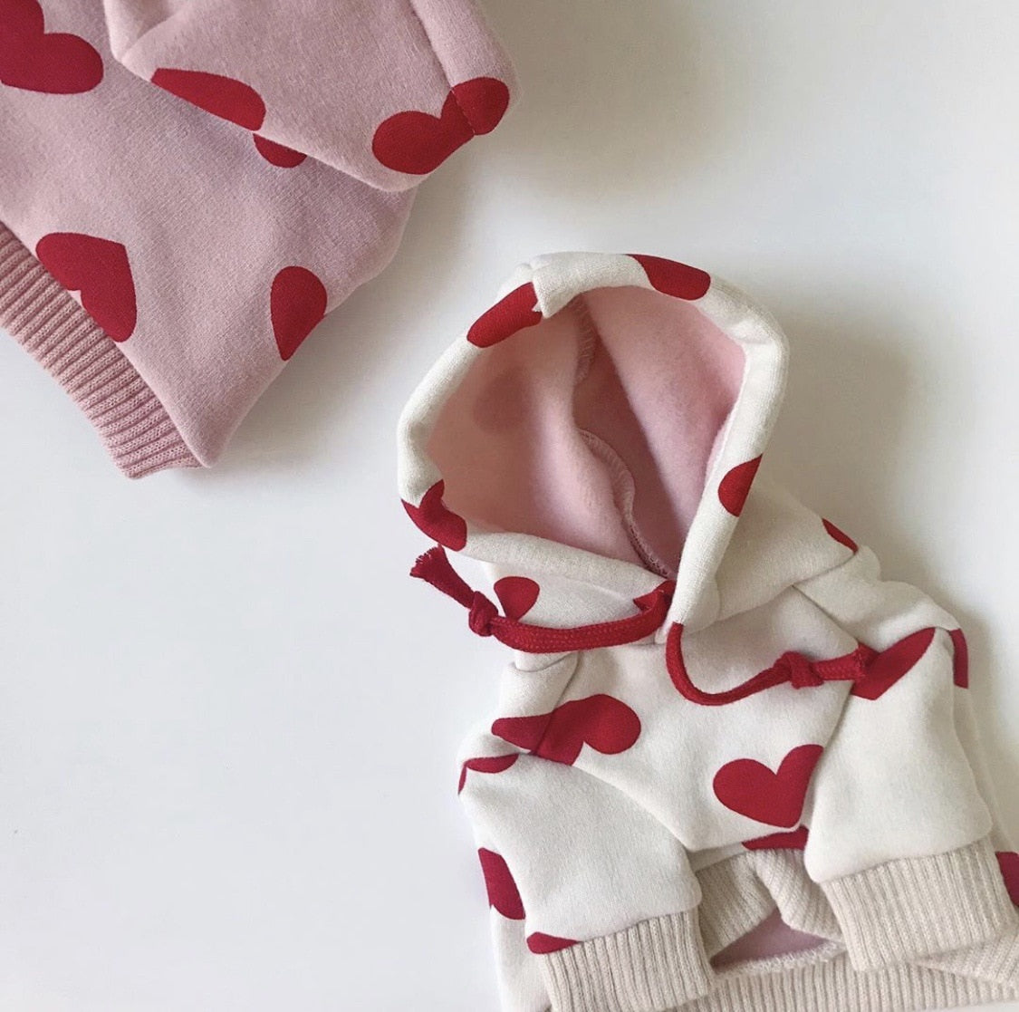 Hoodie Polka hearted for small dogs