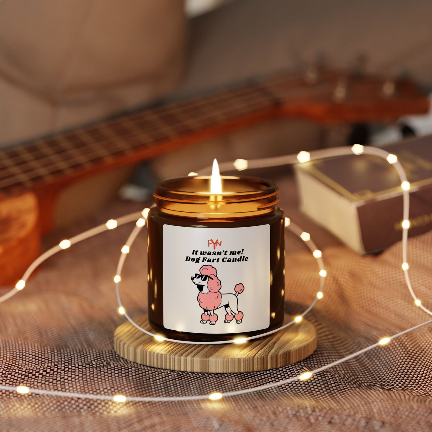 Scented Dog Fart Candle - Fun Gifts for Dog Lovers, Home Decor, Pet-Themed Candles, Unique Gifts, Poodle Candle