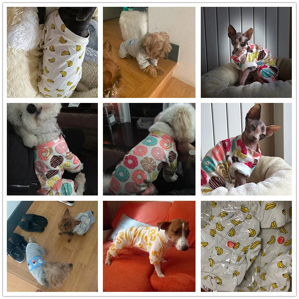 Cute printed Pajamas for small dogs