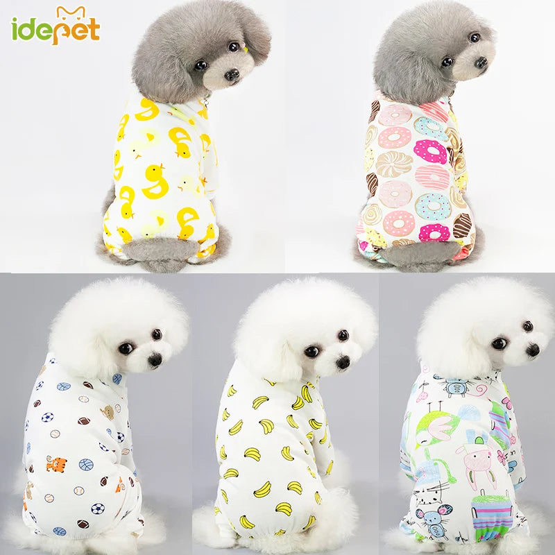 Cute printed Pajamas for small dogs