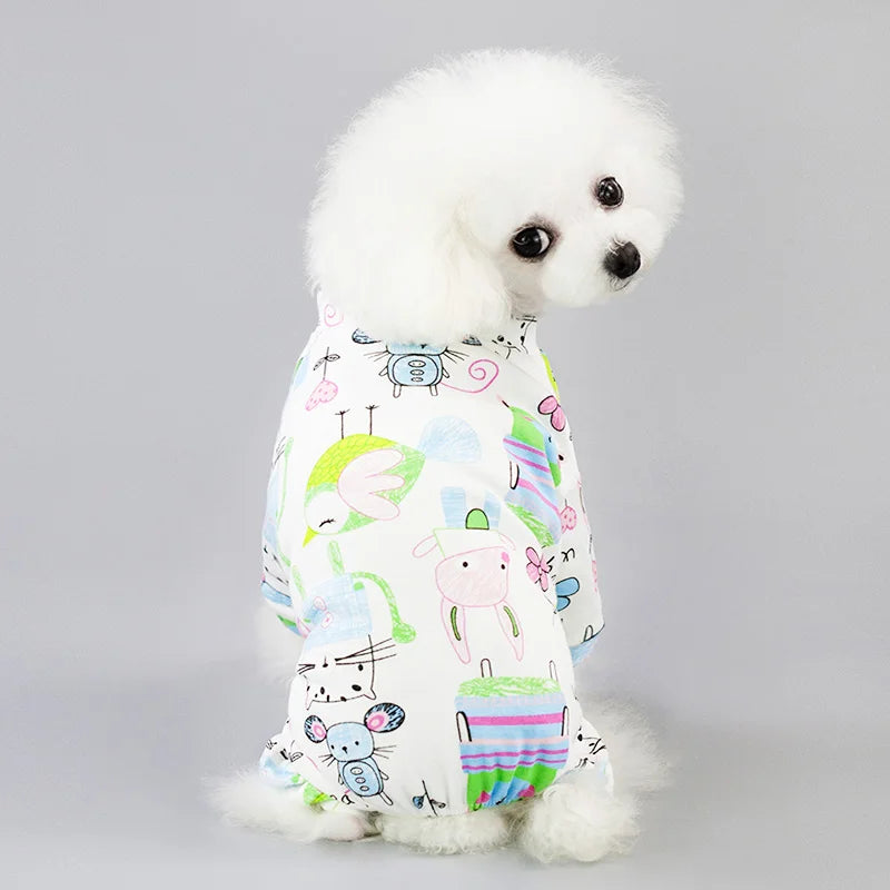 Cute printed Pajamas for small dogs