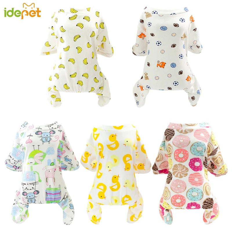 Cute printed Pajamas for small dogs